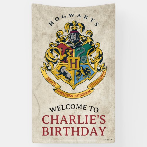 Harry Potter Hogwarts Crest Birthday Welcome Banner