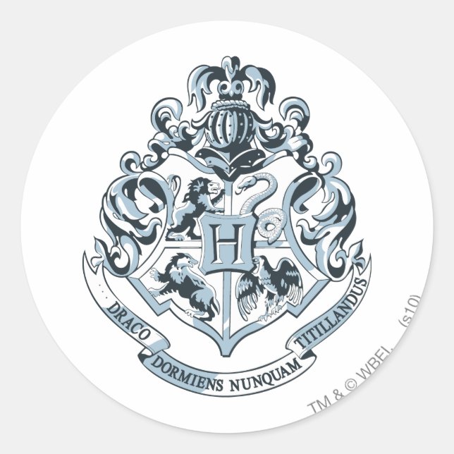 Harry Potter | Hogwarts Crest - Blue Classic Round Sticker (Front)