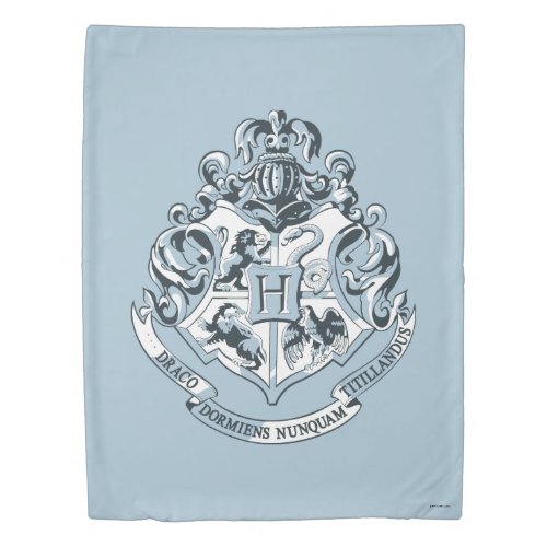 Harry Potter  Hogwarts Crest _ Blue Duvet Cover