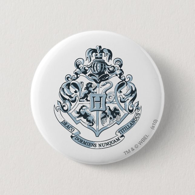 Harry Potter | Hogwarts Crest - Blue Pinback Button (Front)