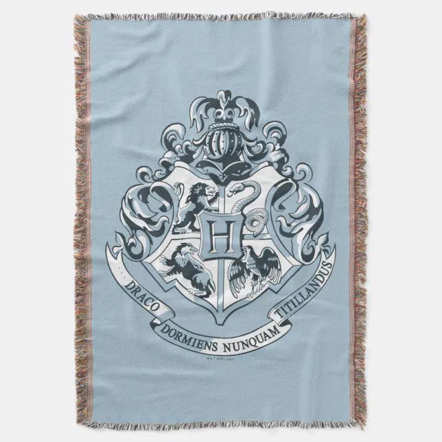 Harry Potter | Hogwarts Crest - Blue Throw Blanket | Zazzle