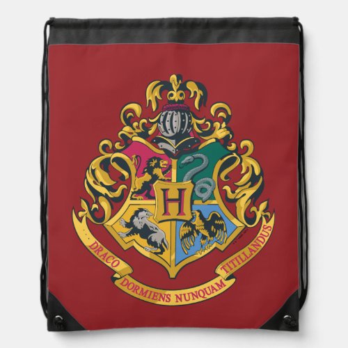Harry Potter  Hogwarts Crest _ Full Color Drawstring Bag