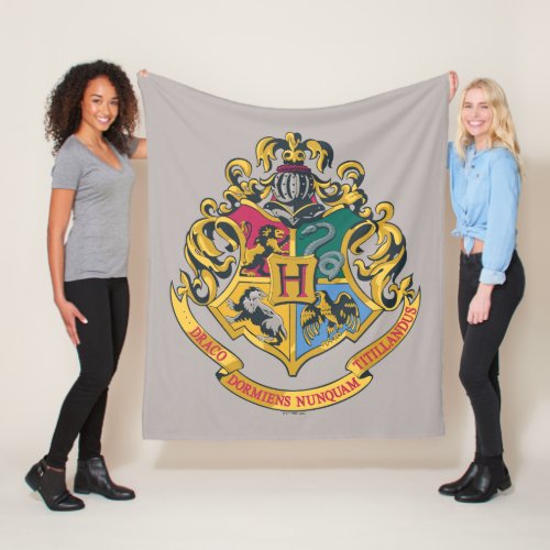 Harry Potter  Hogwarts Crest _ Full Color Fleece Blanket
