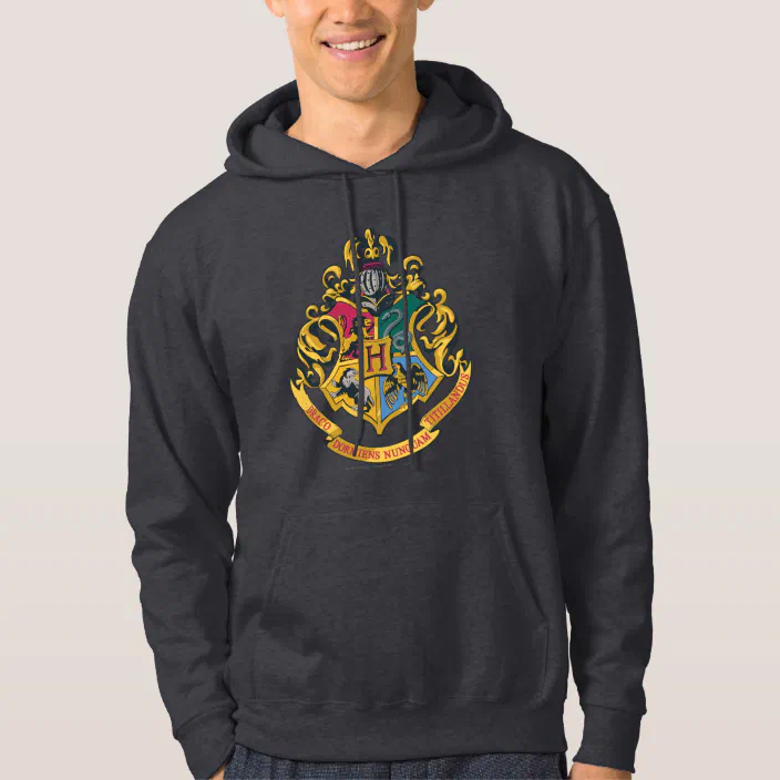Unisex Pullover Hogwarts Harry Potter Hufflepuff Crest Hoodie Sweater 