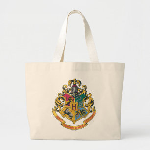 Harry Potter Hogwarts Crest - Full Color Large Tote Bag