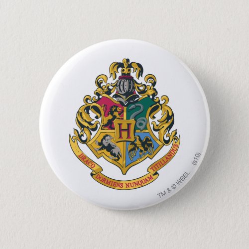 Harry Potter  Hogwarts Crest _ Full Color Pinback Button