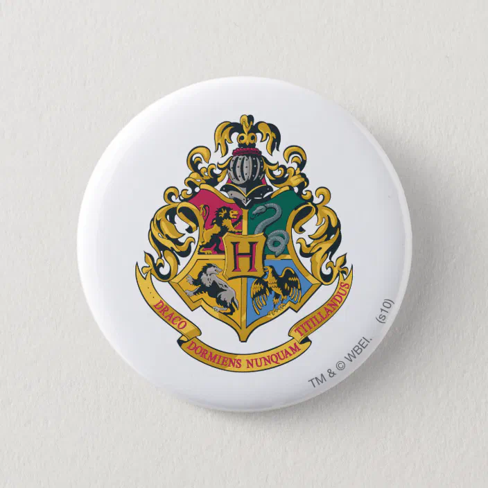 Harry Potter Hogwarts Crest Pin Button 