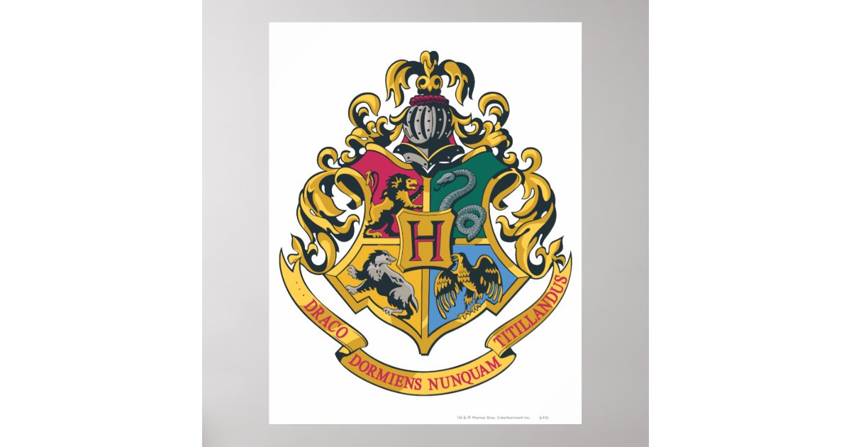 Harry Potter, Hogwarts Crest - Full Color Sticker, Zazzle