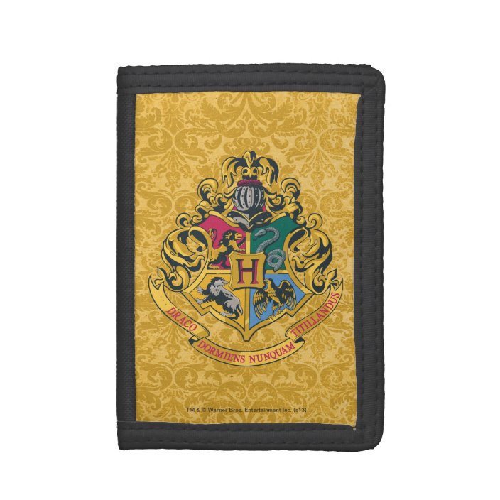 Harry Potter Hogwarts Crest Full Color Trifold Wallet Zazzle Com