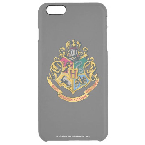 Harry Potter  Hogwarts Crest _ Full Color Clear iPhone 6 Plus Case