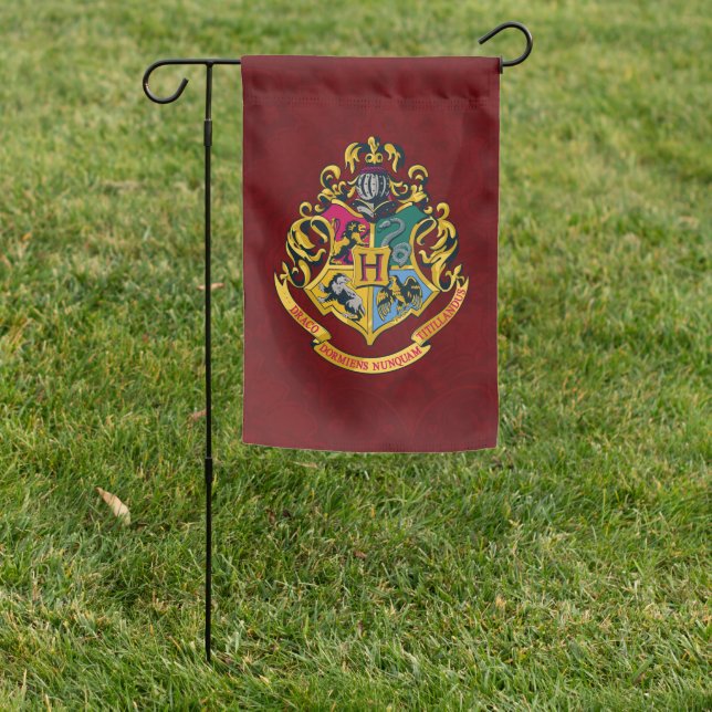 Harry Potter | Hogwarts Crest - Full Garden Flag (In SItu)