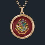 Harry Potter | Hogwarts Crest - Full Gold Plated Necklace<br><div class="desc">Ever dream of being in Gryffindor? Wish you could be in Ravenclaw? What about sorting into Slytherin or Hufflepuff? Even we everyday Muggles can be part of the magic of Harry Potter with this colorful crest design from Hogwarts. Inspired by the J.K. Rowling kids series, embrace the magic within and...</div>