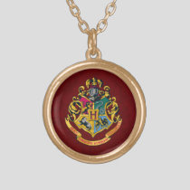 Harry Potter | Hogwarts Crest - Full Gold Plated Necklace