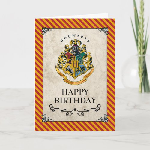 Harry Potter Hogwarts Crest Happy Birthday Card