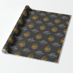Harry Potter | Hogwarts Crest - Happy Christmas  Wrapping Paper<br><div class="desc">Ever dream of being in Gryffindor? Wish you could be in Ravenclaw? What about sorting into Slytherin or Hufflepuff? Even we everyday Muggles can be part of the magic of Harry Potter with this colorful crest design from Hogwarts. Inspired by the J.K. Rowling kids series, embrace the magic within and...</div>