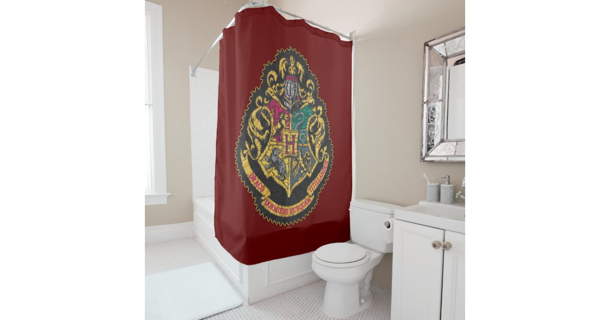 Harry Potter Hogwarts Crest Shower Curtain Zazzle