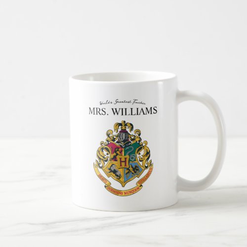 Harry Potter  Hogwarts Crest Teacher Personalize Coffee Mug