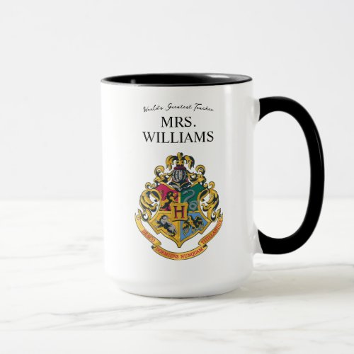 Harry Potter  Hogwarts Crest Teacher Personalize Mug