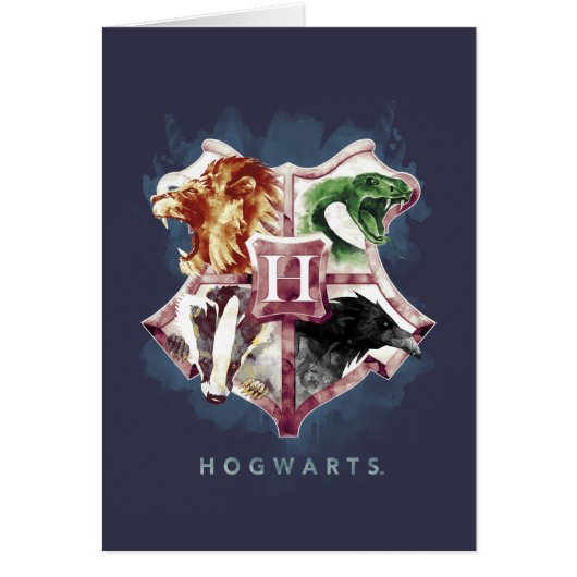 Harry Potter | HOGWARTS™ Crest Watercolor Cards (Front)