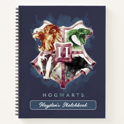 Harry Potter  HOGWARTS Crest Watercolor Drawing Notebook