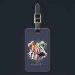 Harry Potter | HOGWARTS™ Crest Watercolor Luggage Tag<br><div class="desc">Check out this watercolor Hogwarts Crest graphic,  featuring the four House Animals leaping out of each quadrant.</div>