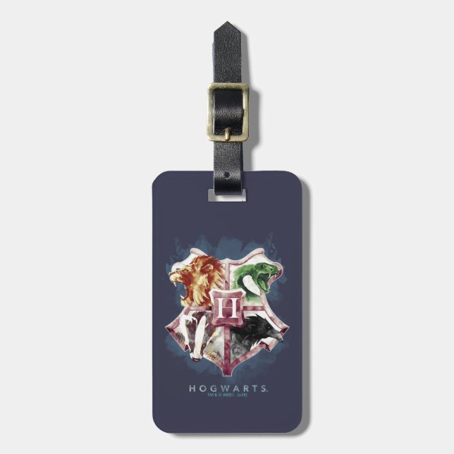 Harry Potter | HOGWARTS™ Crest Watercolor Luggage Tag (Front Vertical)
