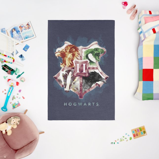 Harry Potter | HOGWARTS™ Crest Watercolor Rug (Insitu (Babyroom))