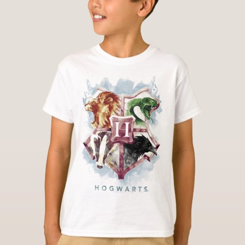 Harry Potter  HOGWARTSâ Crest Watercolor T_Shirt