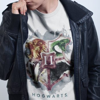 Harry Potter | Hogwarts™ Crest Watercolor T-shirt by harrypotter at Zazzle