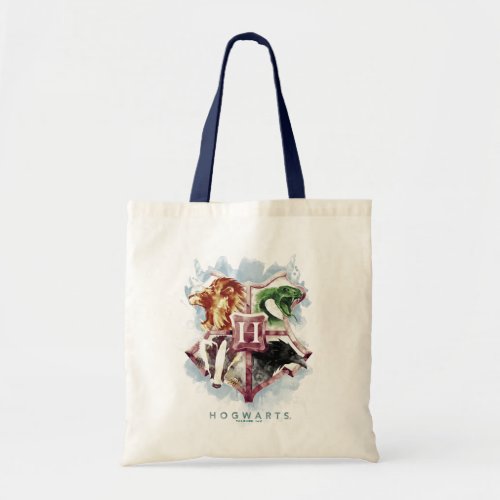 Harry Potter  HOGWARTS Crest Watercolor Tote Bag