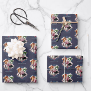 Harry Potter   HOGWARTS™ Crest Watercolor Wrapping Paper Sheets