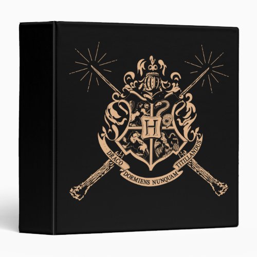 Harry Potter  Hogwarts Crossed Wands Crest 3 Ring Binder