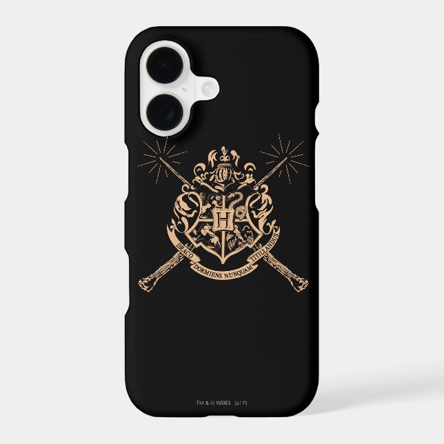 Harry Potter | Hogwarts Crossed Wands Crest Iphone Case (Back)