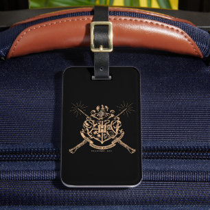 Harry Potter Hogwarts Crossed Wands Crest Luggage Tag