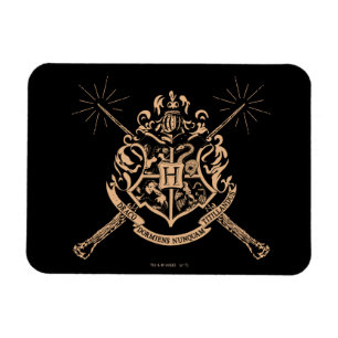 Harry Potter Hogwarts Crossed Wands Crest Magnet