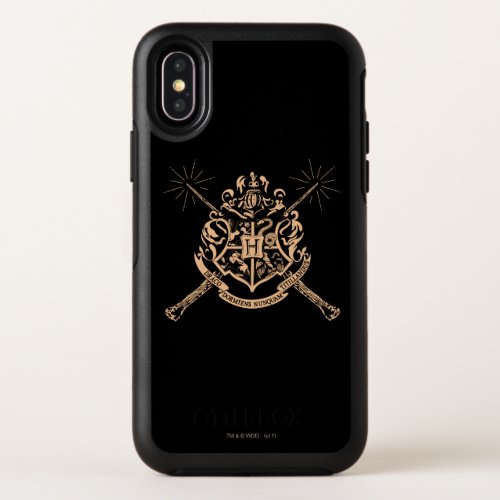 Harry Potter  Hogwarts Crossed Wands Crest OtterBox Symmetry iPhone X Case
