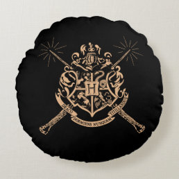 Harry Potter | Hogwarts Crossed Wands Crest Round Pillow
