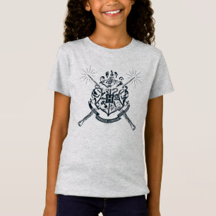 Harry Potter   Hogwarts Crossed Wands Crest T-Shirt