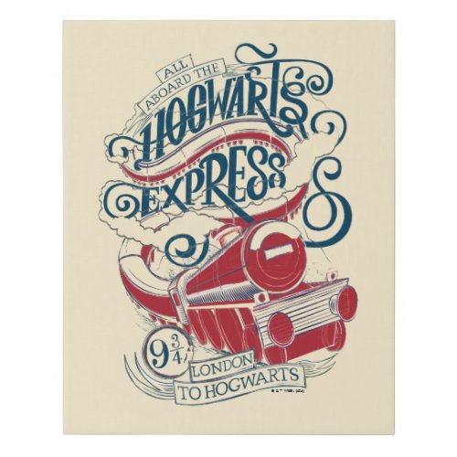 Harry Potter  Hogwarts Express Typography Faux Canvas Print