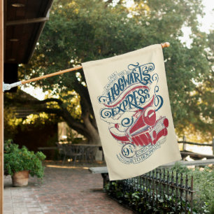 Harry Potter Hogwarts Express Typography House Flag