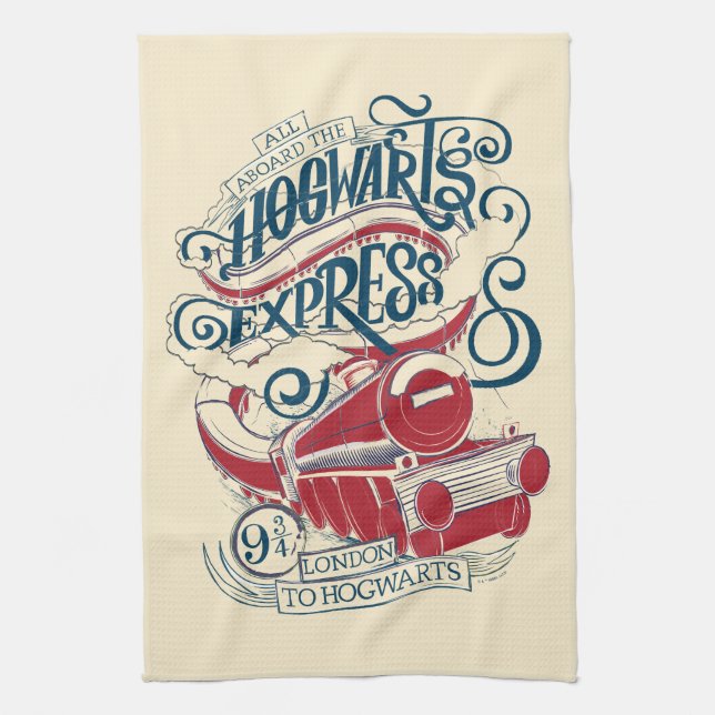 Harry Potter | Hogwarts Express Typography Kitchen Towel (Vertical)