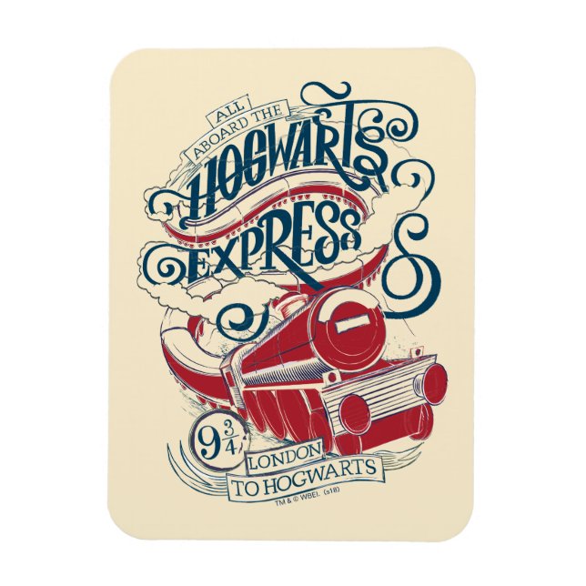 Harry Potter | Hogwarts Express Typography Magnet (Vertical)