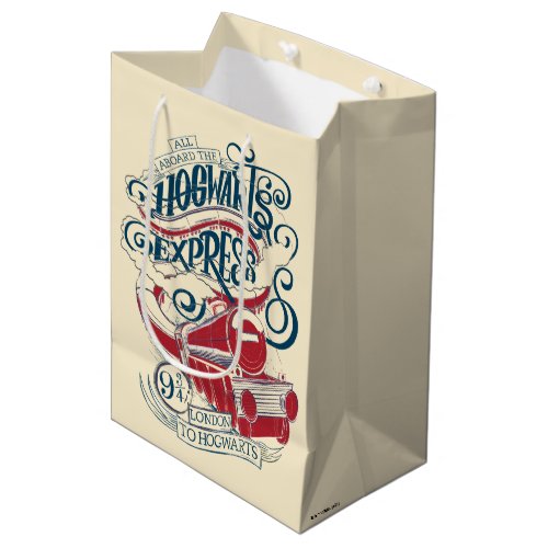 Harry Potter  Hogwarts Express Typography Medium Gift Bag
