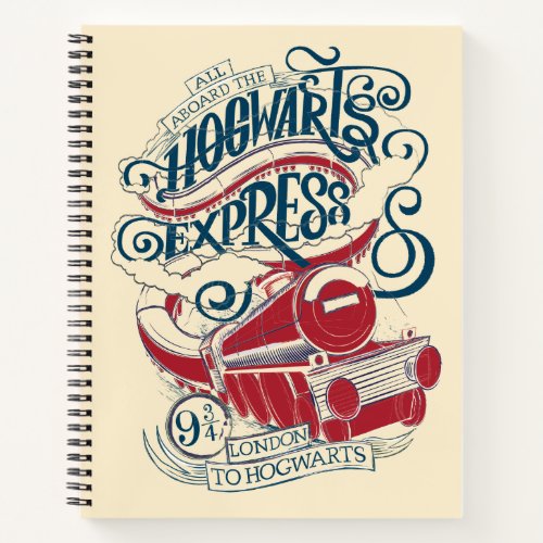 Harry Potter  Hogwarts Express Typography Notebook