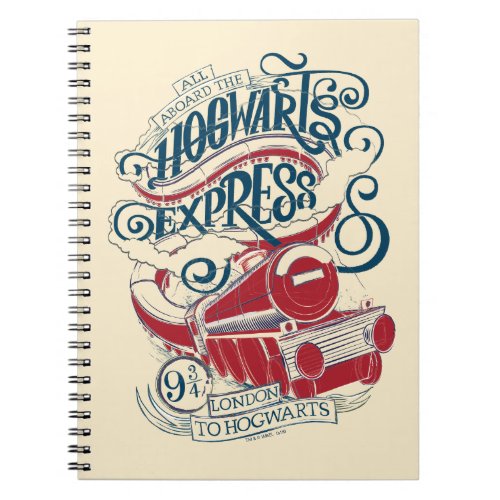 Harry Potter  Hogwarts Express Typography Notebook