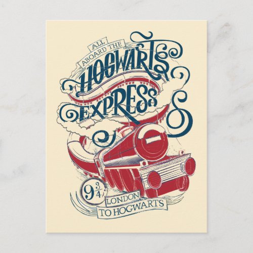 Harry Potter  Hogwarts Express Typography Postcard