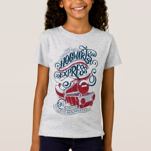 Harry Potter  Hogwarts Express Typography T_Shirt