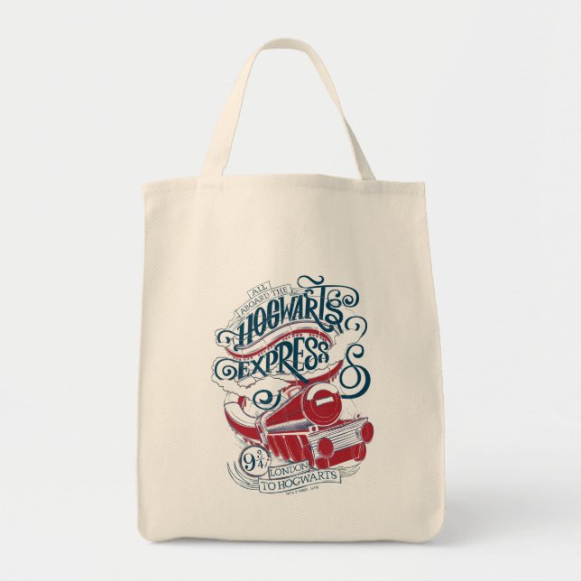 Harry Potter | Hogwarts Express Typography Tote Bag (Front)