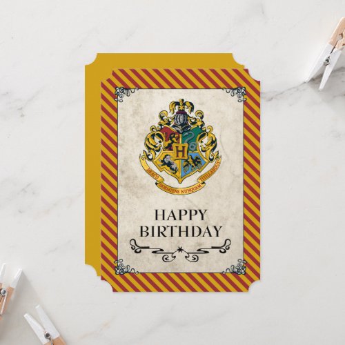 Harry Potter  Hogwarts Happy Birthday Card