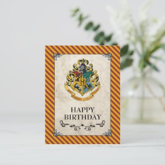 Harry Potter | Hogwarts Happy Birthday Postcard | Zazzle